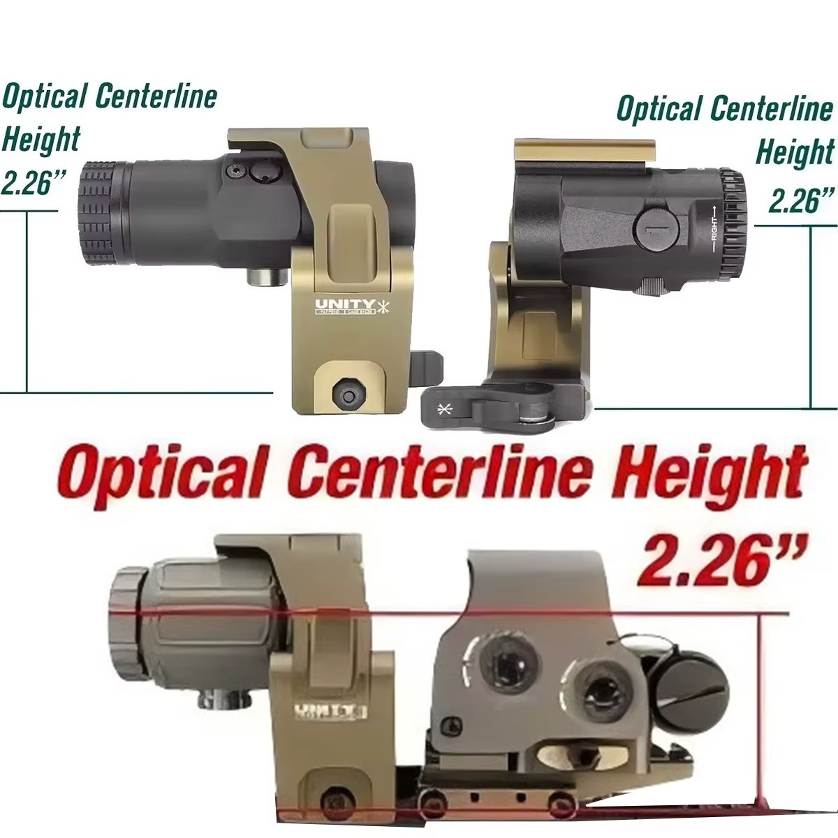 Unity Fast Mount FTC OMNI montura óptica QD para EOTech G33/G43 - imagen 3