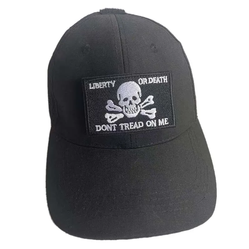 Parche táctico bordado calavera para mochila y ropa – insignia