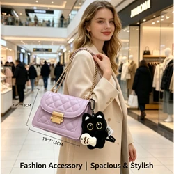 Bolso mensajero bandolera cuadrado con cadena para mujer