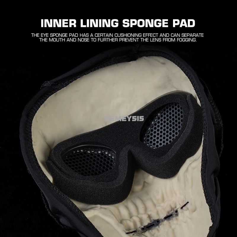 Máscara táctica transpirable calavera, protección facial airsoft - imagen 5