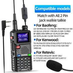 Auricular ABBREE walkie talkie con micrófono PTT y sonido claro