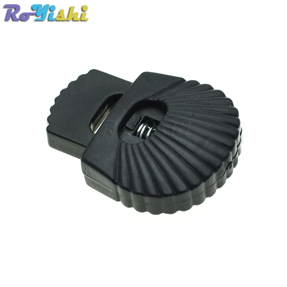 Tope de bloqueo cordón plástico negro para zapatos y Paracord - imagen 5