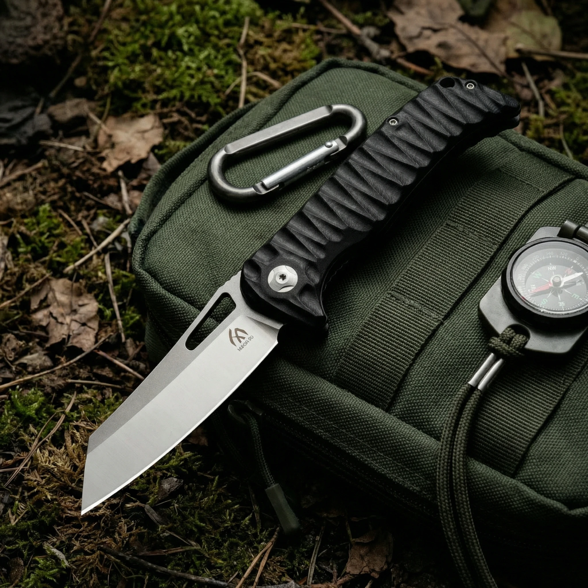 Cuchillo plegable exterior emergencia para senderismo y camping