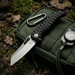 Cuchillo plegable exterior emergencia para senderismo y camping