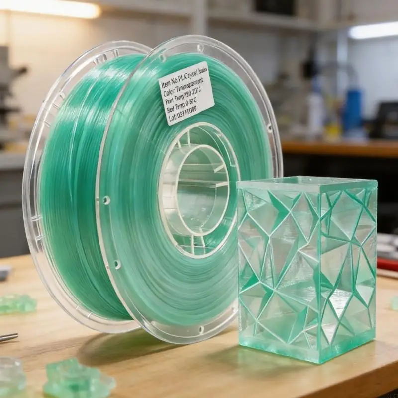 Filamento PLA translúcido para impresión 3D con apariencia realista