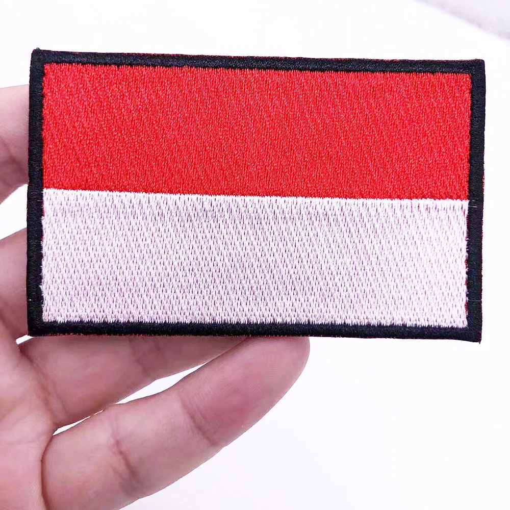 Banderín bordado Indonesia – Parche táctico para uniforme