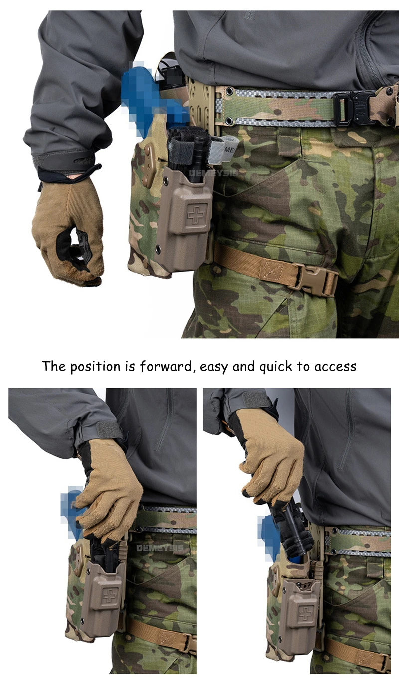 Tactical Holster Expansion Bracket Adapter Adjustable Tourniquet Holder Quick Locking System Extension Plate Holsters Gear - En uso