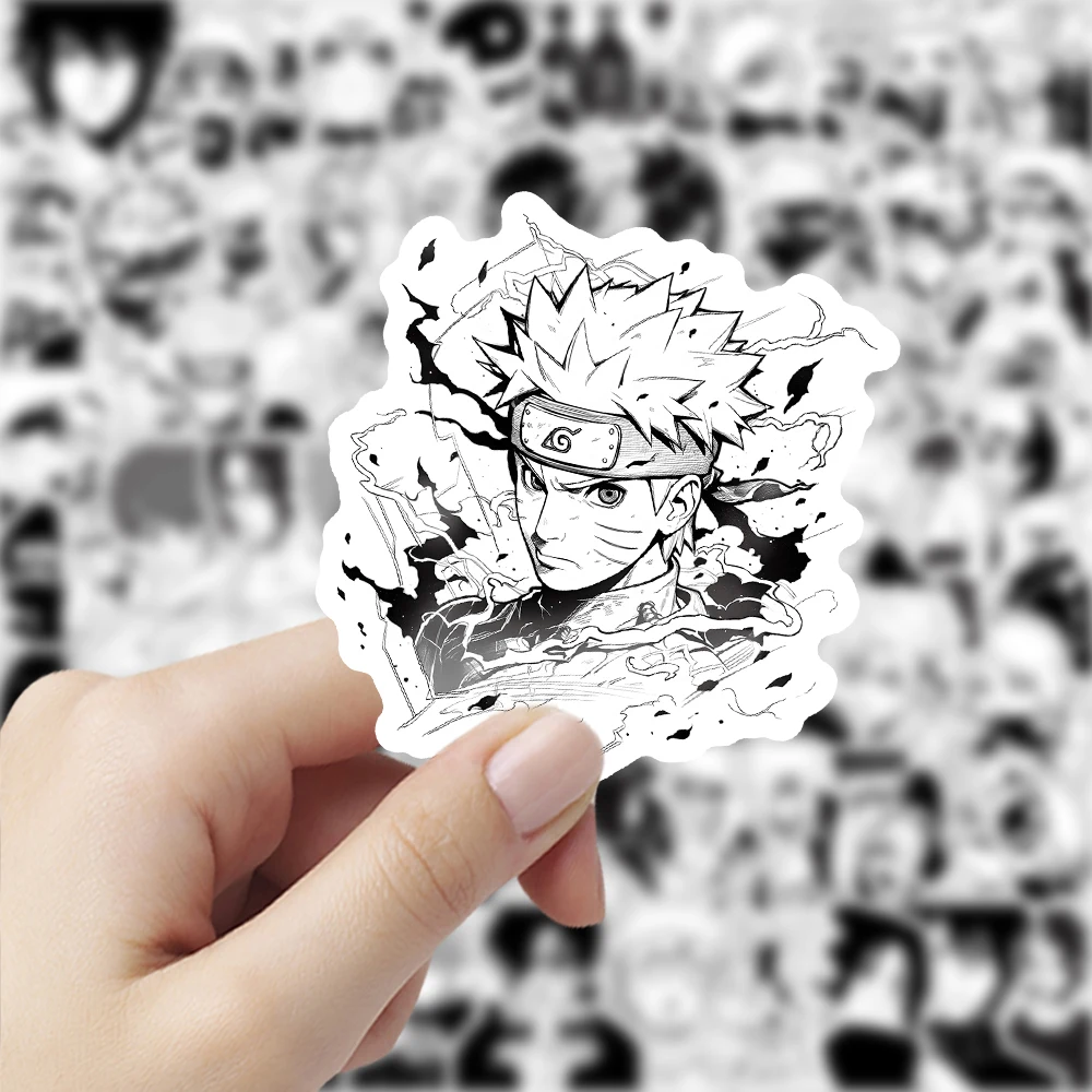 Pegatinas de Naruto en blanco y negro para móvil y portátil - imagen 4