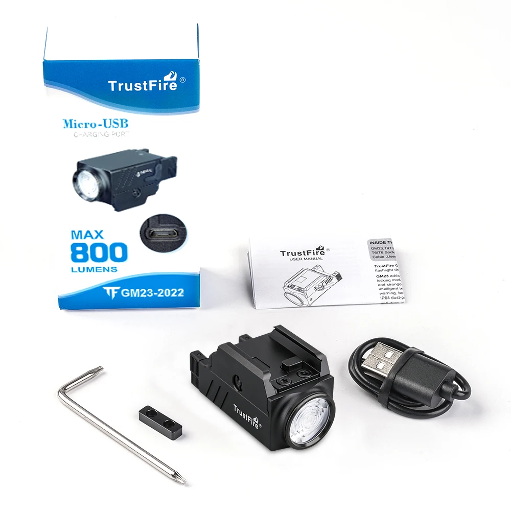 Contenido completo del paquete TrustFire GM23