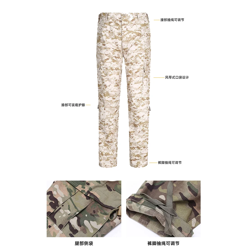 Traje táctico camuflaje con casco y rodilleras para airsoft exteriores - imagen 3