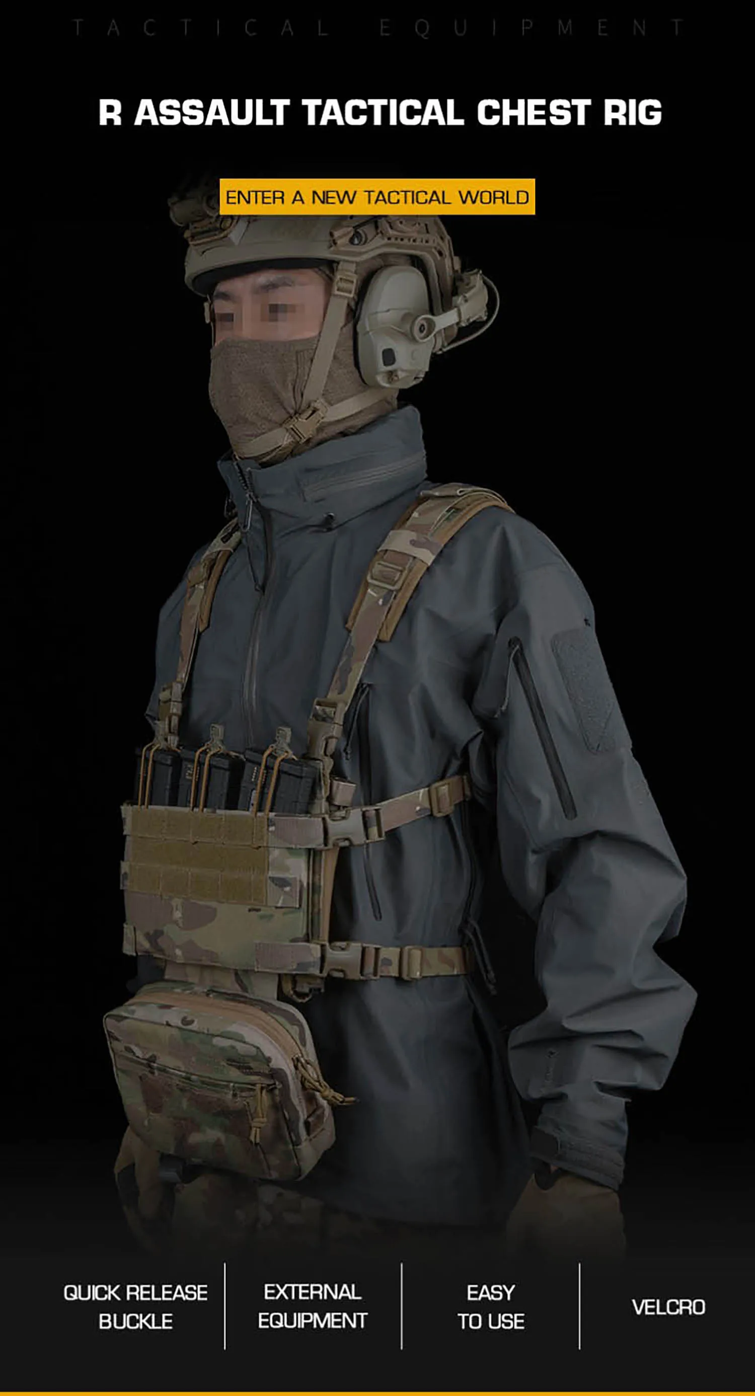 Chest rig R-Assault con sistema frontal de cargadores
