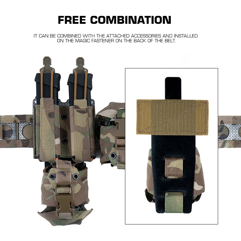 Porta granadas MOLLE táctica con bolsillo elástico para herramientas - imagen 2