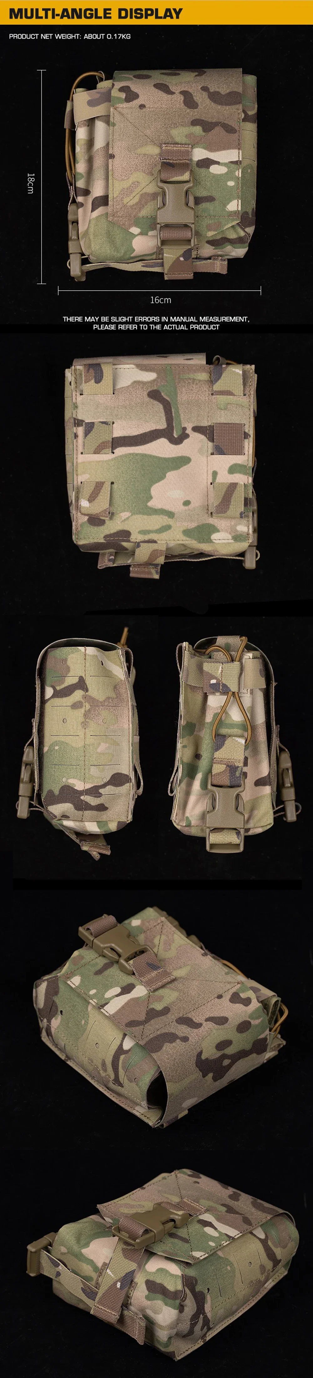Detalle del sistema MOLLE y cremallera impermeable