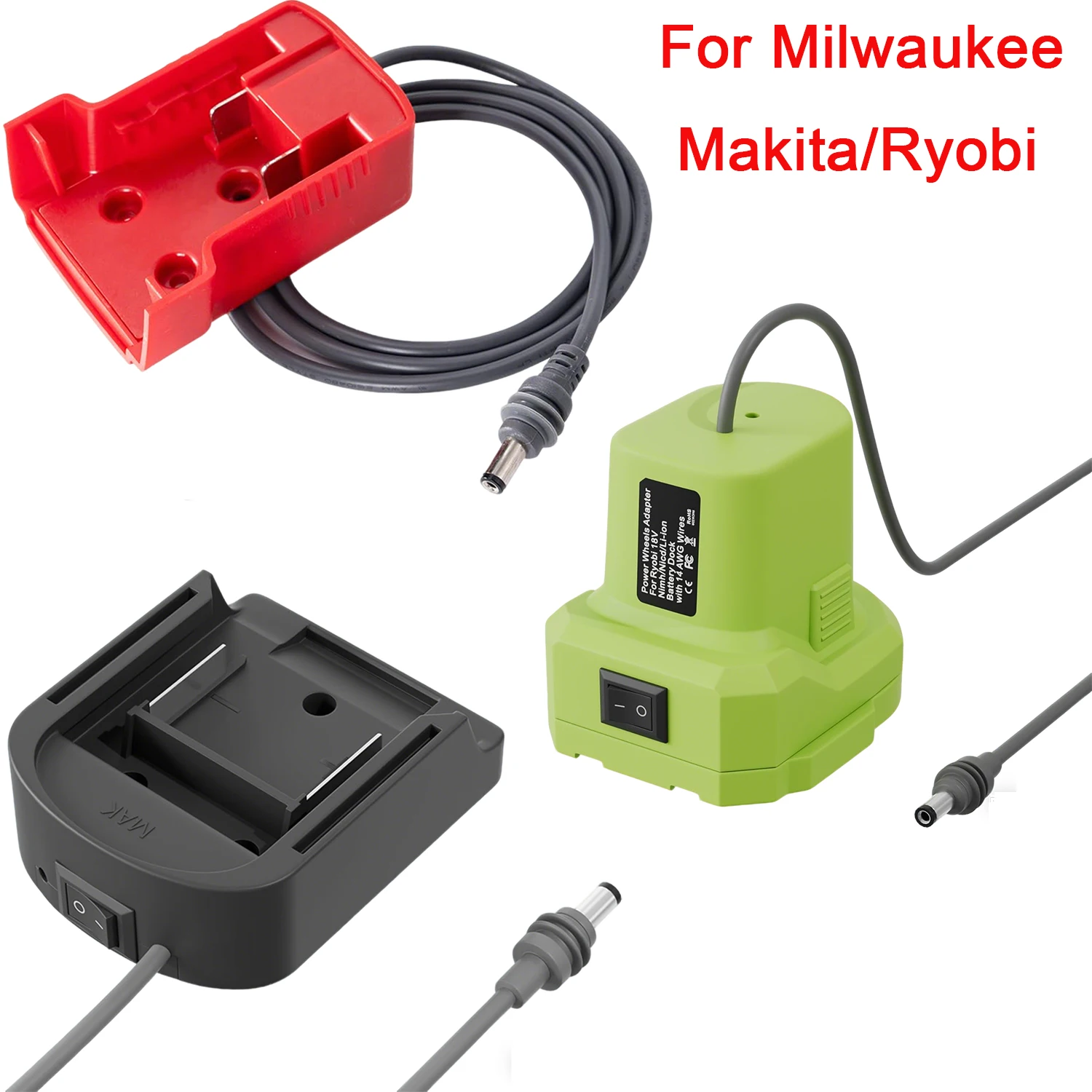 Adaptador de batería con conexión rápida compatible Milwaukee y Makita - imagen 4
