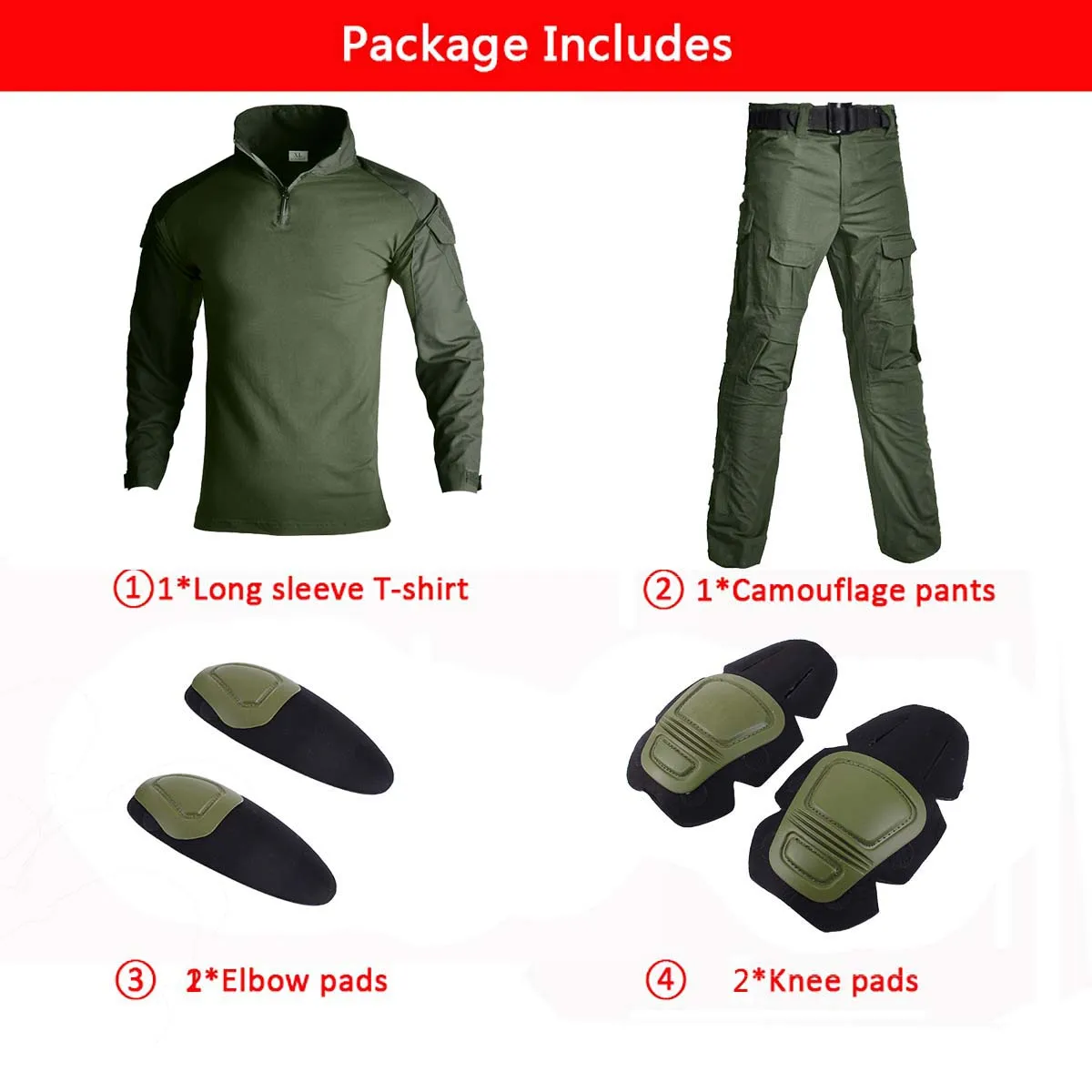 Conjunto táctico listo para actividad