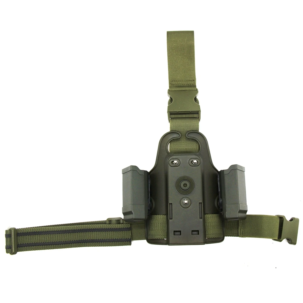 Funda táctica Glock pierna con doble porta revistas MOLLE - imagen 2