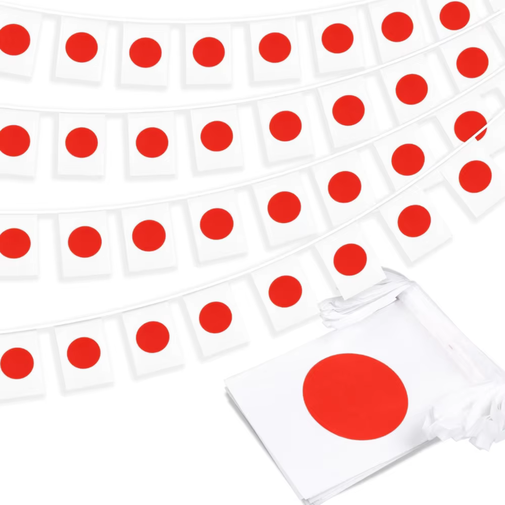 Banderín japonés de cuerda 14x21 cm para fiestas y festivales