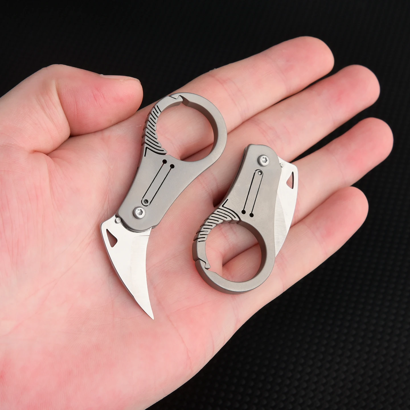 Mini cuchillo EDC de titanio para llavero y abrir paquetes - imagen 2