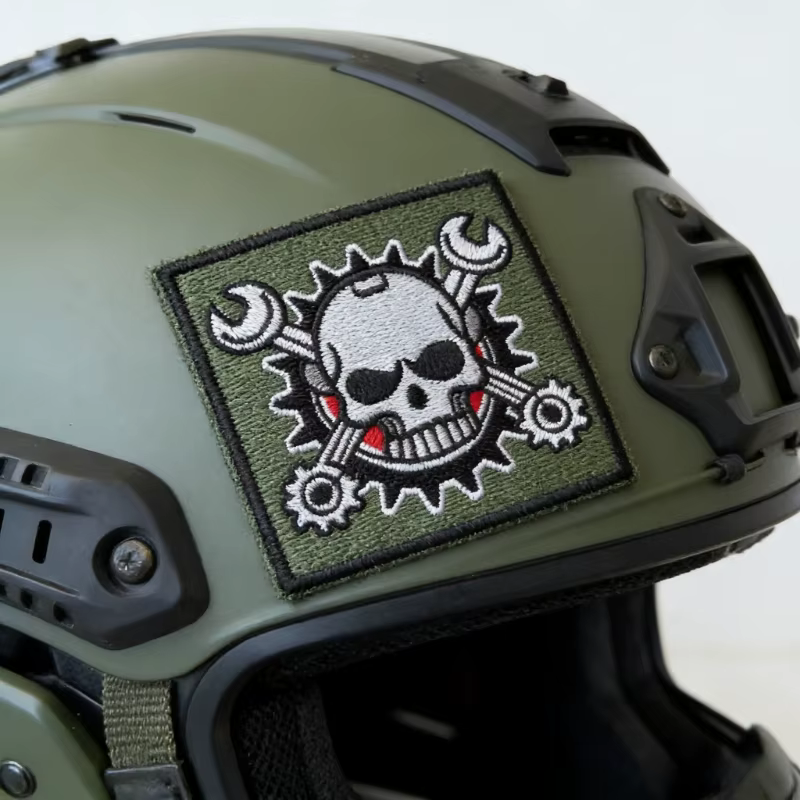 Parche táctico calavera bordado gancho y bucle para moral chaqueta - imagen 5
