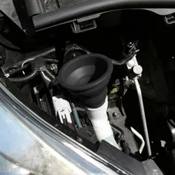 Embudo de silicona para aceite y líquidos del motor, plegable