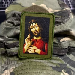 Parche táctico militar Cristo resucitado gancho y bucle para ropa