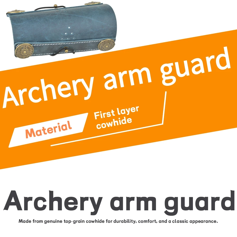 Protector de antebrazo de cuero transpirable para tiro con arco