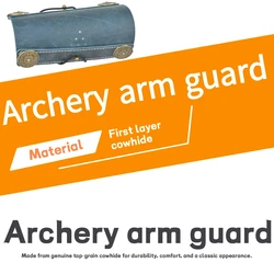 Protector de antebrazo de cuero transpirable para tiro con arco