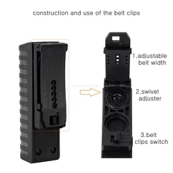 Funda MOLLE soporte bastón telescópico con rotación 360°
