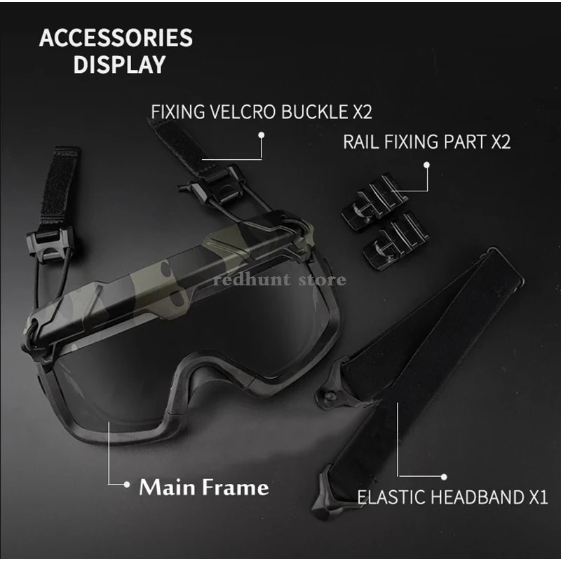 Gafas tácticas protectoras UV antiblock caza y paintball - imagen 3