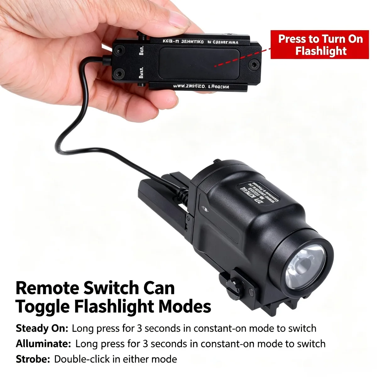 Zenitco GEN2 2U – Linterna táctica LED para riel de 20 mm - imagen 3