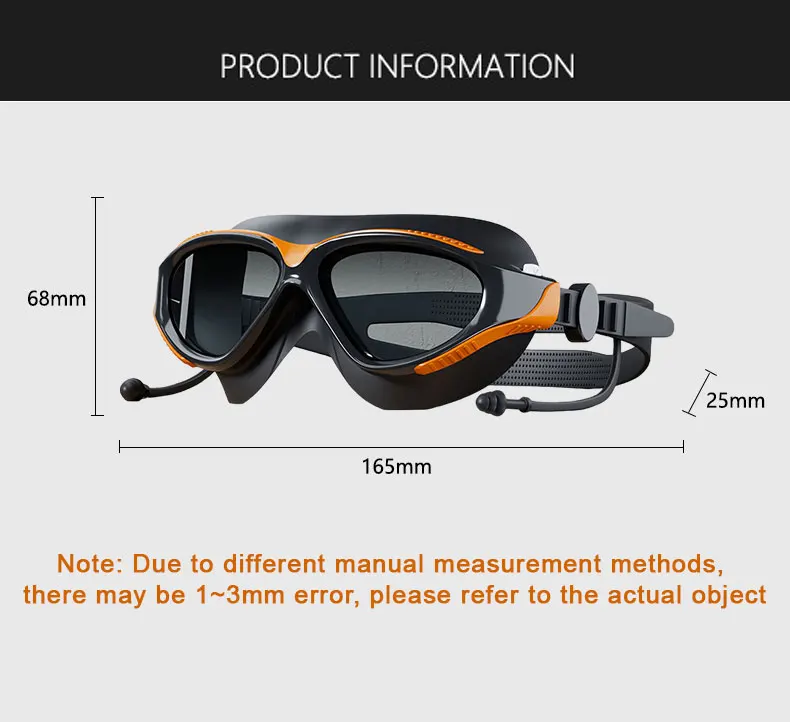 Gafas de natación de silicona con protección UV
