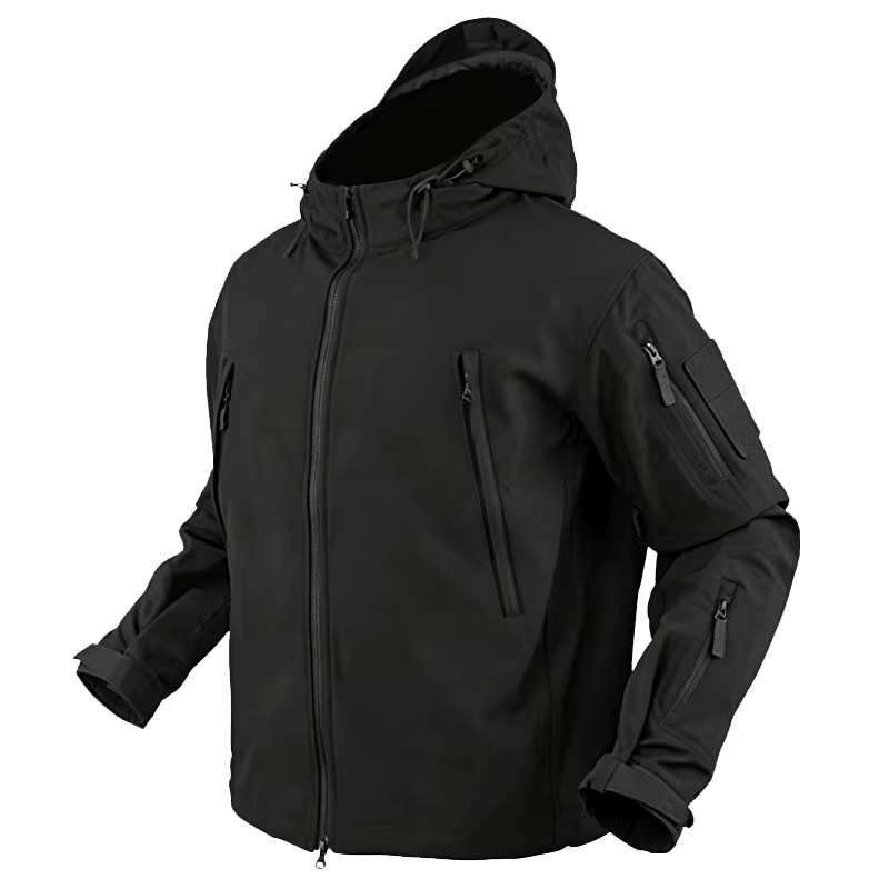 Chaqueta softshell táctica impermeable con capucha MOLLE - imagen 4