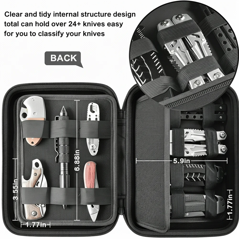 Estuche para cuchillos plegables ripstop, bolsa táctica - imagen 4