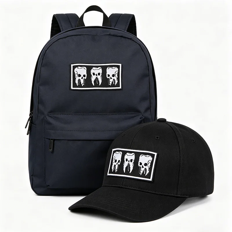 Parche termoadhesivo gótico punk esqueleto dental para ropa y gorras - imagen 3