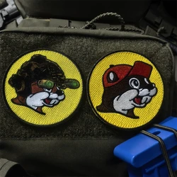 Parche bordado mapache de Texas para ropa y mochilas tácticas