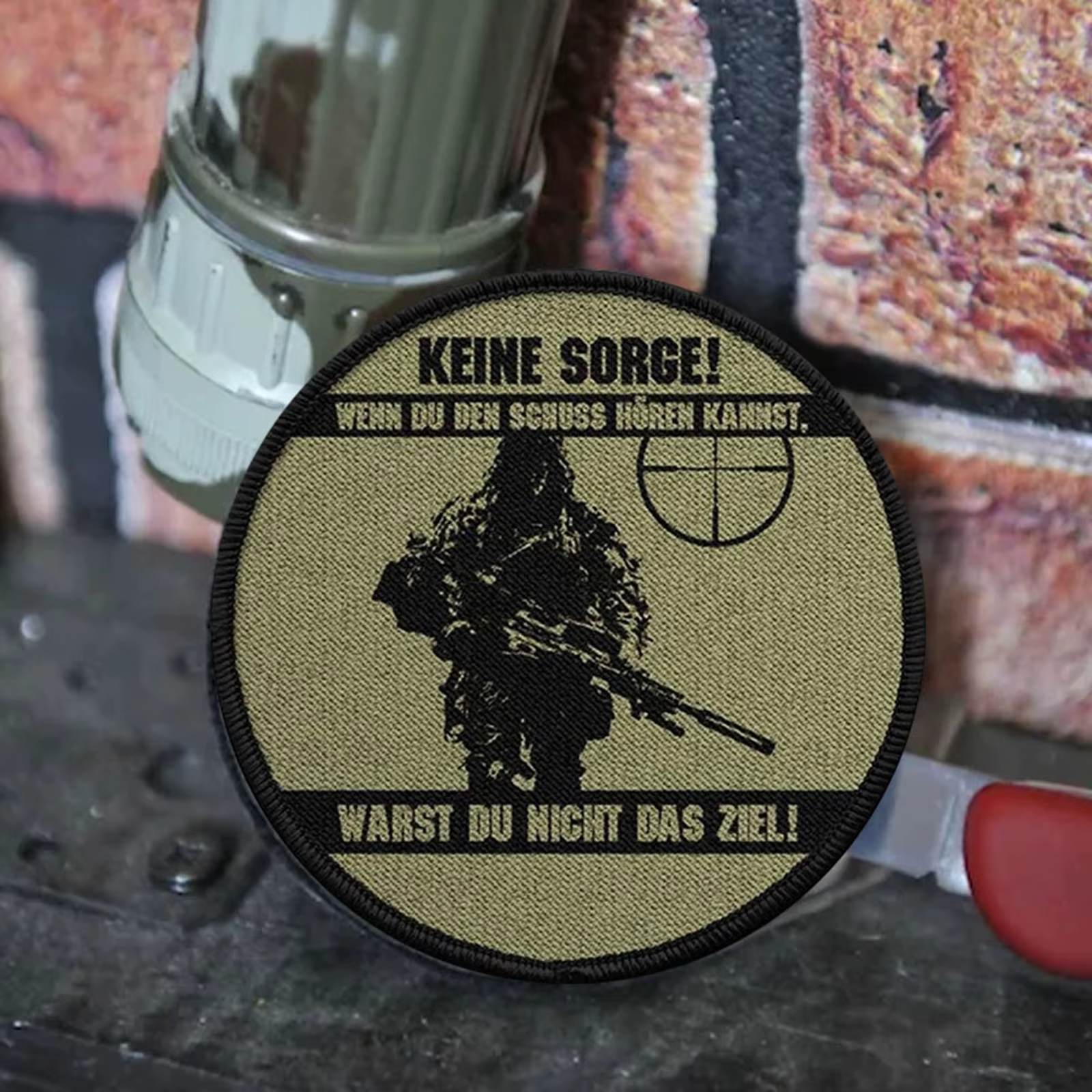 Parche táctico gancho y bucle Bundeswehr francotirador insignia moral