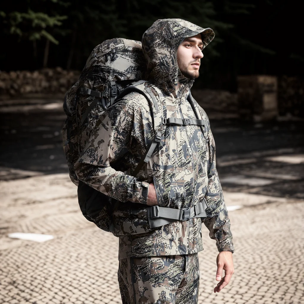 Chaqueta impermeable táctica hombre repelente al agua de secado rápido - imagen 3