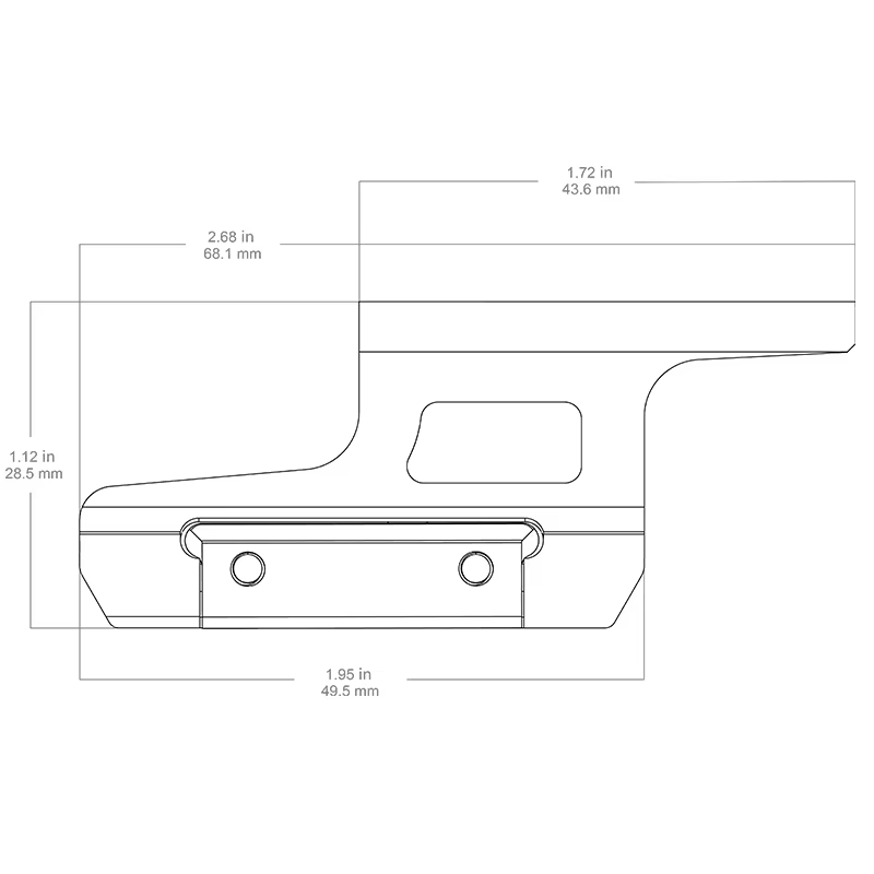 Soporte de sillín cantilever Picatinny aluminio ligero - imagen 2