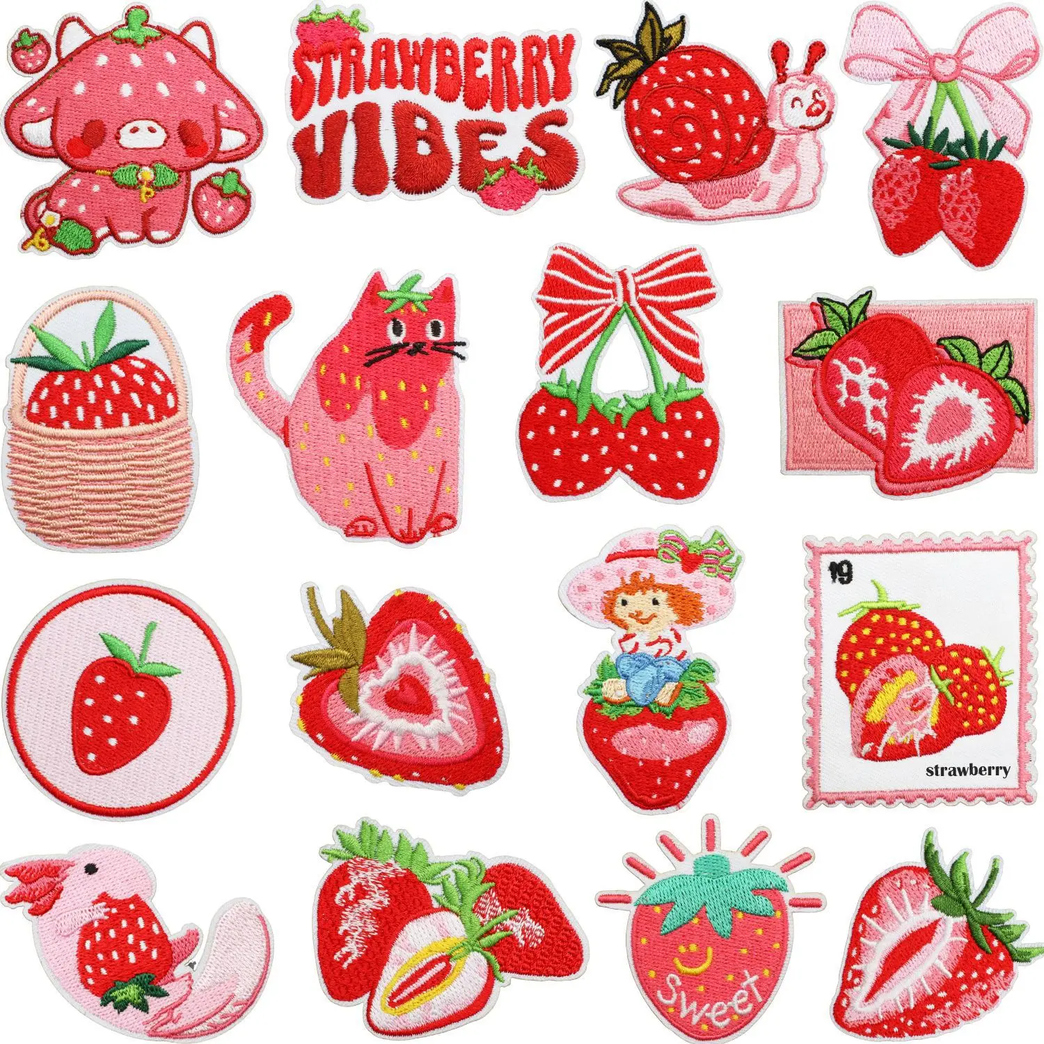 Parche bordado fresa térmico – insignia infantil coser o planchar - imagen 4