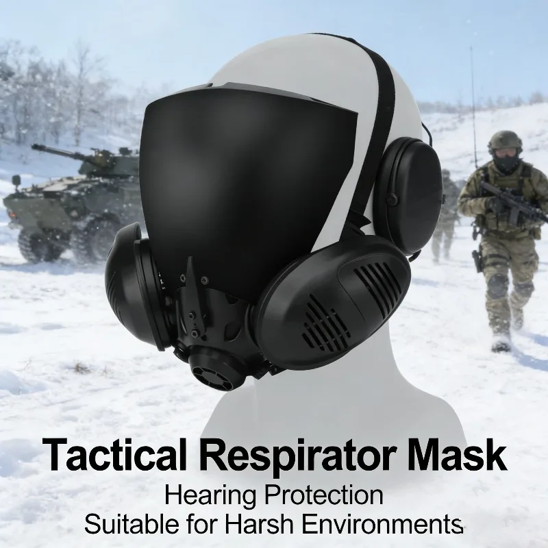 Máscara de cara completa antiempañamiento airsoft, lentes desmontables - imagen 5