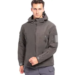 Chaqueta táctica invierno con capucha – Lana militar de campo