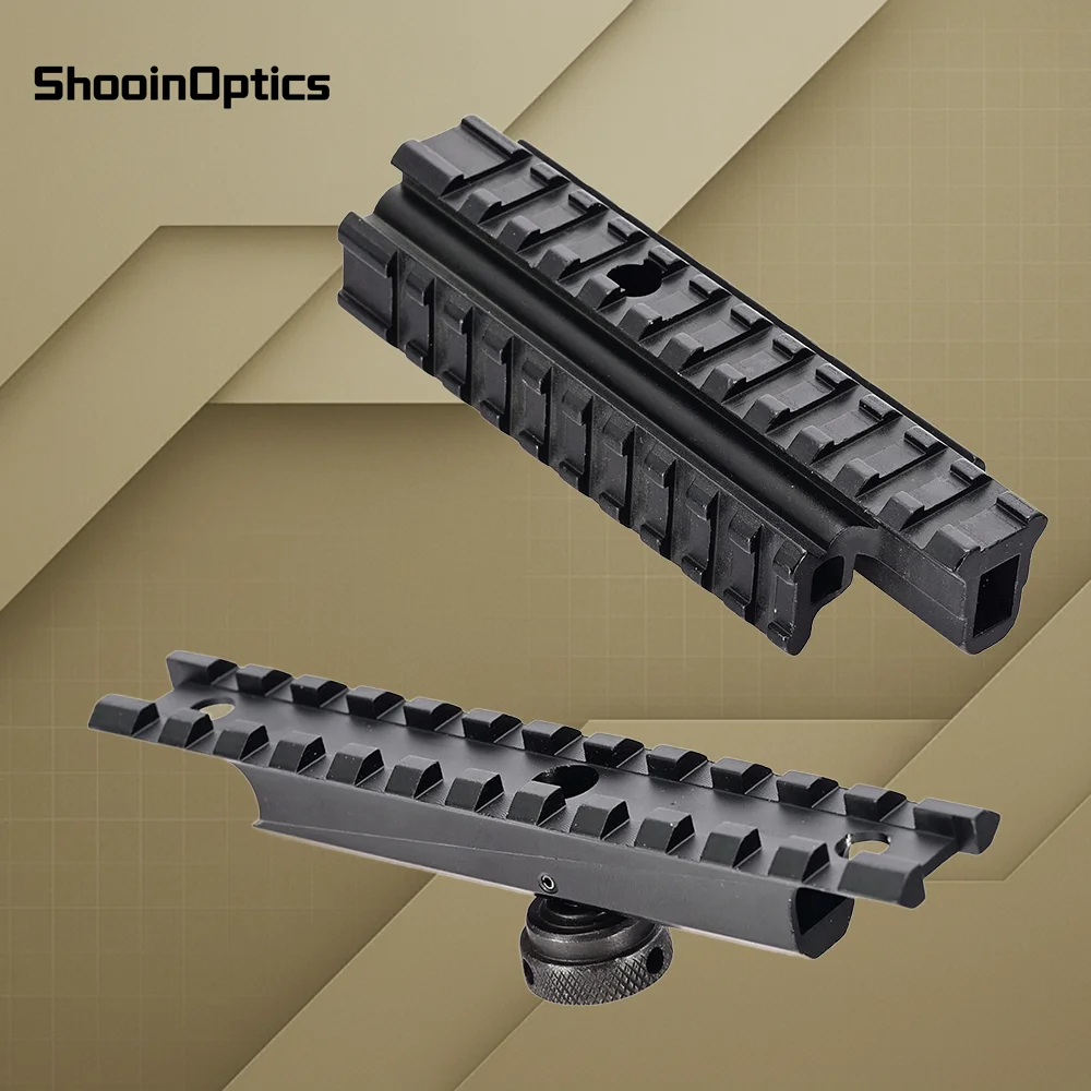 Base triple raíl Picatinny aluminio para óptica y visores tácticos - imagen 3