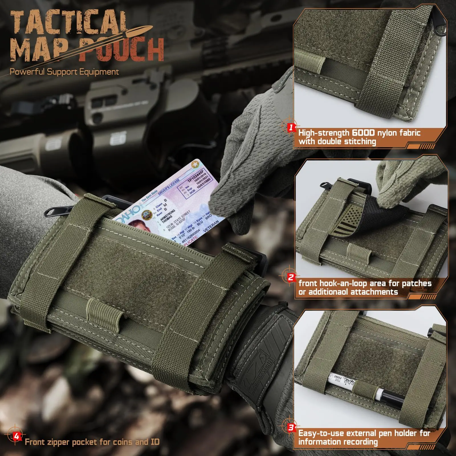 Portatarjetas táctico ajustable para brazalete QB outdoor - imagen 2