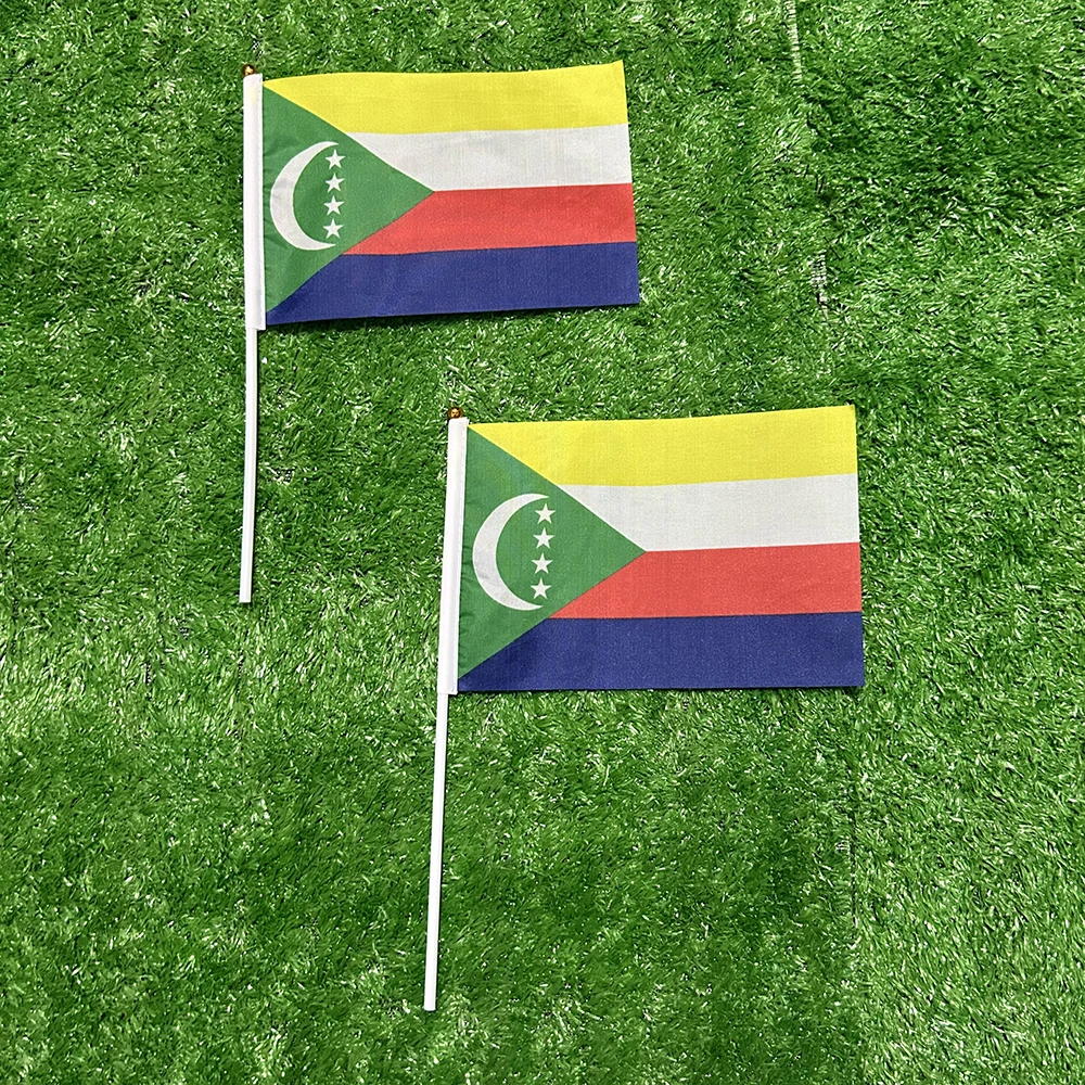 Bandera de Comoras con asta para desfiles y ceremonias oficiales - imagen 3