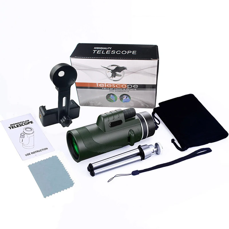 Monocular HD Bak4 zoom largo alcance – Trípode para observación naturaleza - imagen 3