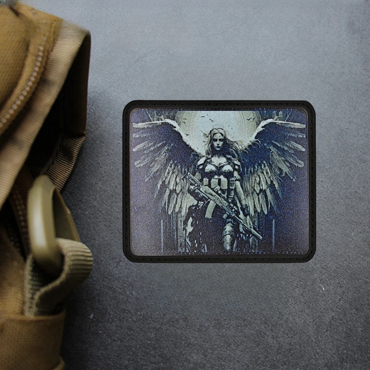 Guardian Parche Morale Ángeles – Cierre Velcro Mochila Táctica - imagen 4