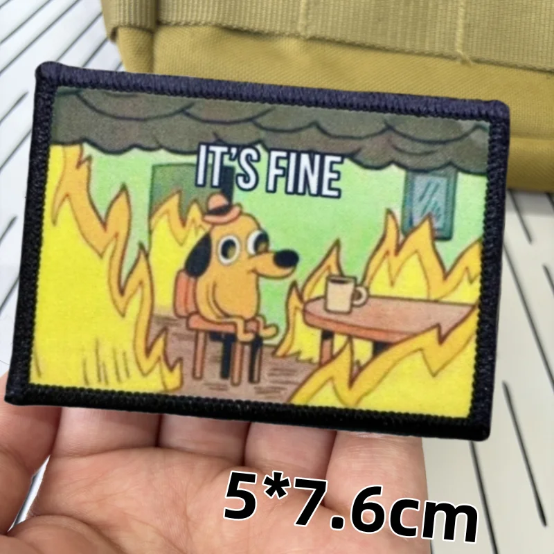 Parche táctico de motivo meme, fácil de combinar