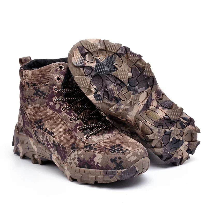 Botas de invierno tácticas para hombre camuflaje y forro cálido - imagen 2