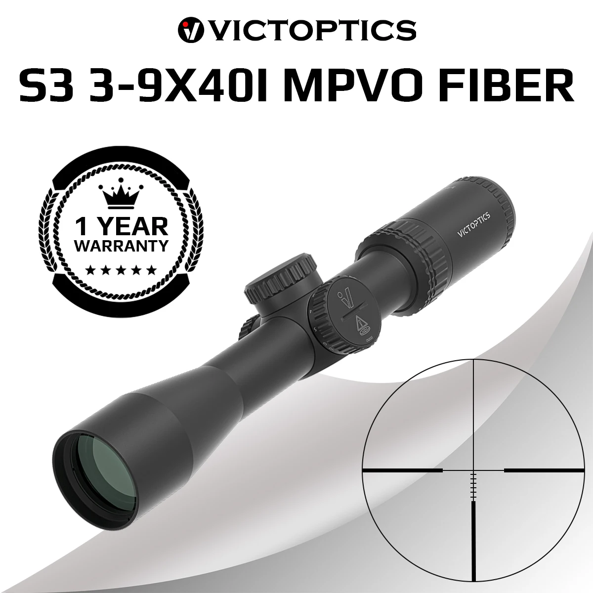 Mira telescópica Victoptics 3-9x40 con retícula iluminada BDC - imagen 3