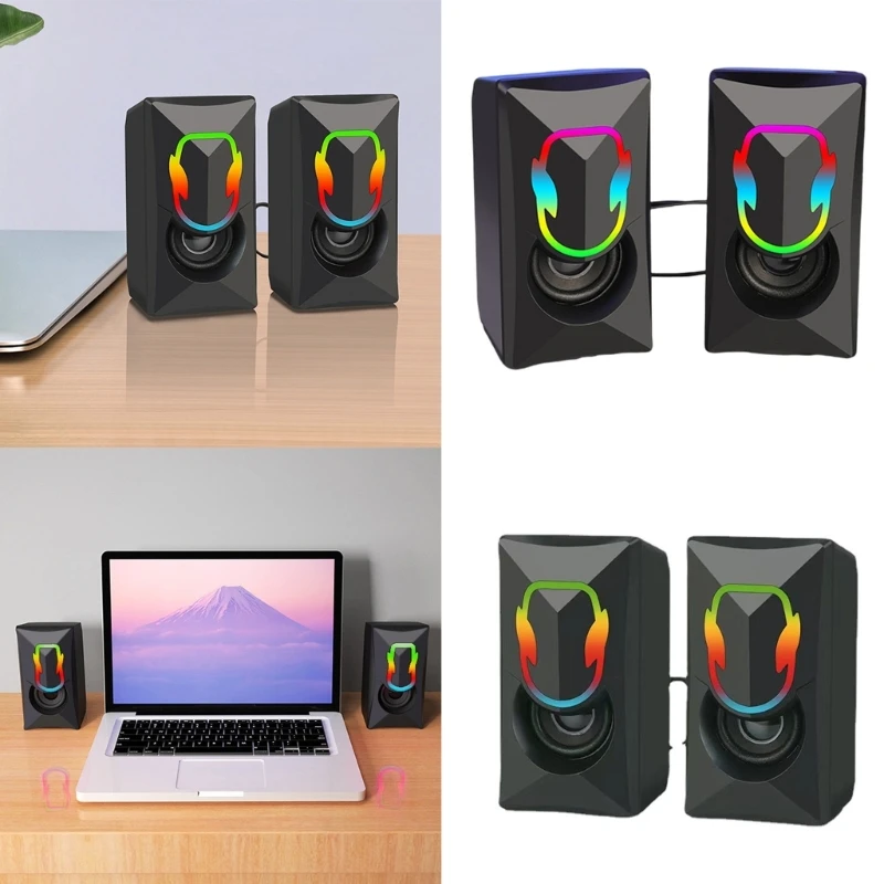 Altavoces USB gaming RGB estéreo 2.0 - Para PC de sobremesa - imagen 3